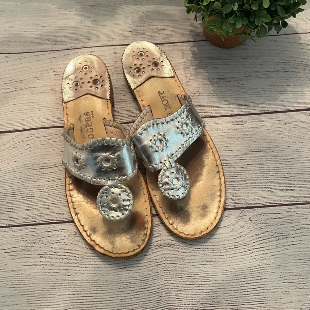 Silver Jack Rogers Sandals - Size 7